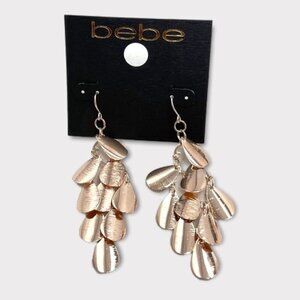 3/$20 SALE 🛒Bebe rose gold tone layered drop earrings